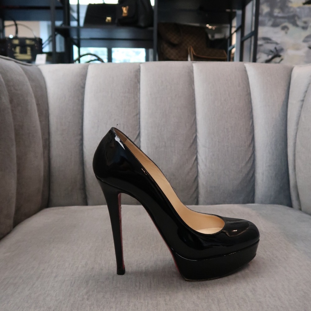 Christian Louboutin Black Patent Platform Stiletto Pump
